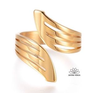 Cuff Finger Ring • Gold Plated Stainless Steel